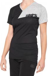 100% Airmatic Women's Short Sleeve Jersey Black / Gray