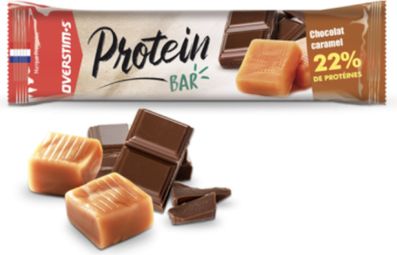 Barre protéinée Overstims Hyperprotéinée Chocolat caramel