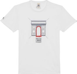 LE COQ SPORTIF T-Shirt Tour de France Arc de Triomphe Blanc