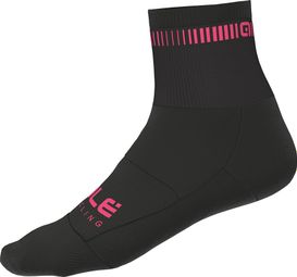 Alé Logo Socks Black/Fluo Pink