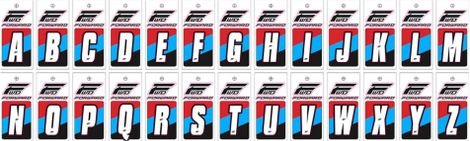 Forward BMX Letters Stickers 