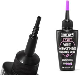 Lubrifiant chaine conditions humides Wet Lube MUC-OFF pour E-bike 50ml