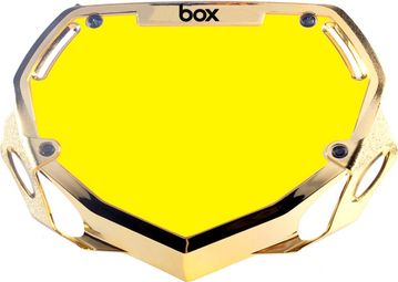 Plaque BOX two mini white et yellow/chrome gold