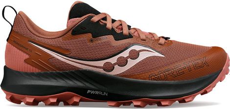 Chaussures de Trail Running Femme Saucony Peregrine 14 GTX Rouge Noir