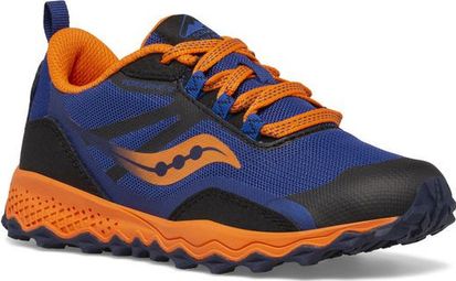 Zapatillas de trail para niños Saucony Peregrine 12 Shield Azul Naranja