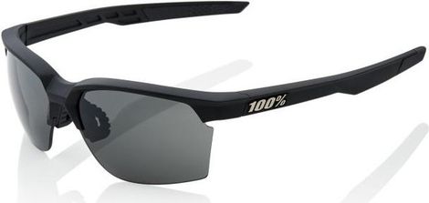 100% SPORTCOUPE Soft Tact Sunglasses Black - Smoke + Clear Lens