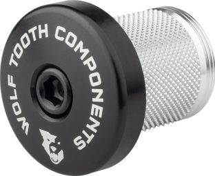 Wolf Tooth Compression Plug with Integrated Spacer Stem Cap 1 1/8'' Black