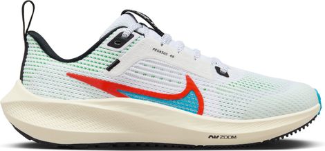Nike Air Zoom Pegasus 40 Kids Running Shoes White Multi Colours