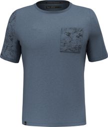 T-shirt Manches Courtes Salewa Lavaredo Hemp Pocket Bleu