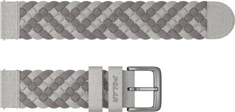 Polar 20mm Grey Alcantara Stone Leather Bracelet