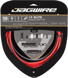 Kit Câble et Gaine Jagwire 1x Elite Sealed Shift Kit Rouge