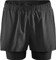 Craft Shorts 2-en-1 Essence Black Hombre