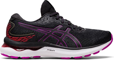 Asics Gel Nimbus 24 Running Shoes Black Purple Women's