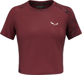 T-Shirt Crop Salewa Lavaredo Hemp Rouge