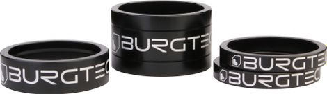 Entretoise de Direction Burgtec Kit Noir (5mm x2. 10mm . 20mm )