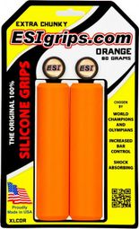 Paar ESI Extra Chunky 34mm Orange Silicone Grips