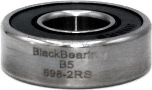 Black Bearing 698 2RS 8 x 19 x 6 mm