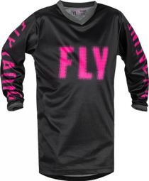 Fly F-16 Long Sleeve Jersey Black / Pink Child
