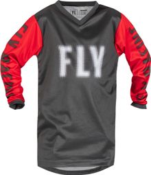 Fly F-16 Grey / Red Kids Long Sleeve Jersey