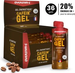 Overstims Caffein Energy Gel verpakking 36 x 32g