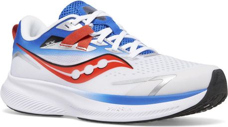 Children's Running Shoes Saucony Ride 15 White Blue Red