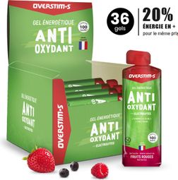 Overstims Anti Oxidant Red Fruits Energy Gel 36 x 34g verpakking