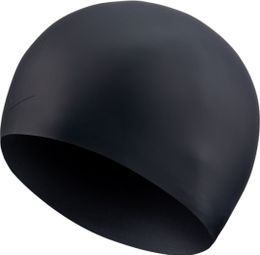 Gorra de natación negra de silicona de pelo largo de Nike Swim