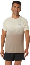 Maillot manches courtes Asics Seamless Beige Gris