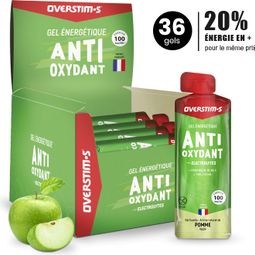 Overstims Anti Oxidant Green Apple Energy Gel 36 x 34g pack