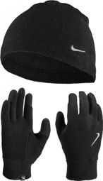 Pack Beanie + Par de guantes Mujer Nike Run Fleece Black