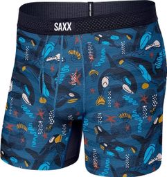 Boxer Saxx Droptemp Cool Mesh Brief Fly Whale Watch Storm Blue