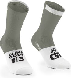 Assos GT C2 Unisex Socks Light Green/White