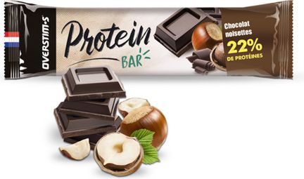 Barre protéinée Overstims Hyperprotéinée Chocolat Noisette