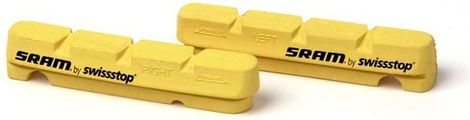 Almohadillas amarillas SRAM para llanta de carbono