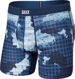 Boxer Saxx Droptemp Cooling Mesh Brief Fly Camouflage Bleu