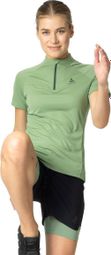 Odlo Essential 1/2 Zip Women's Short Sleeve Jersey Khaki