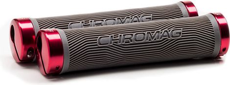 CHROMAG Lock-on Grips PALMSKIN 142mm Grey/Red