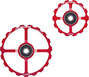 Ruedas de polea de gran tamaño CyclingCeramic 14/19T rojo
