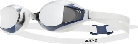 Lunettes de Natation Tyr Stealth-X Mirrored Performance Argent/Blanc
