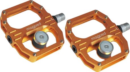 Pair of Magped Sport 2 200N Magnetic Pedals Orange