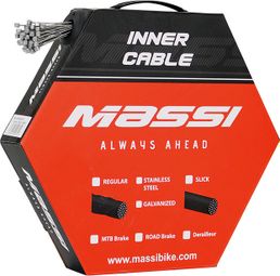 Caja de 100 Cables de freno de bicicleta de carretera galvanizados Massi Workshop 1,6mmx1700mm