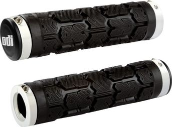 Pair of Odi Rogue Lock-On 130mm Black/White Grips