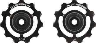 CyclingCeramic Pulley Wheels für Shimano 12V 9200/8200 Schwarz