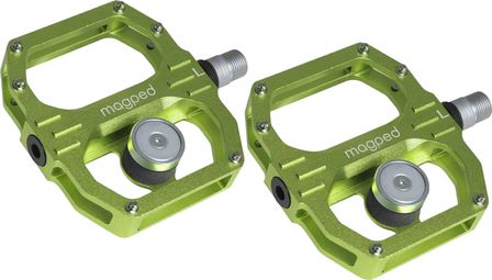 Pair of Magped Sport 2 200N Magnetic Pedals Green