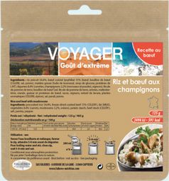 Repas Lyophilisé Voyager Boeuf aux champignons et son riz Kraft 125g