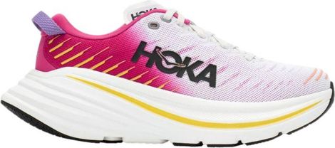 Hoka Bondi X Women's Running Shoes White Pink
