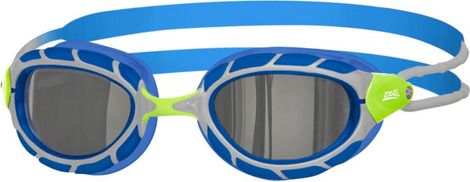 ZOGGS Predator Titanium Taille S / Small Fit - Green Blue Titanium - Lunettes Triathlon et natation