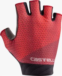Guantes cortos Castelli Roubaix Gel 2 para mujer Rojo