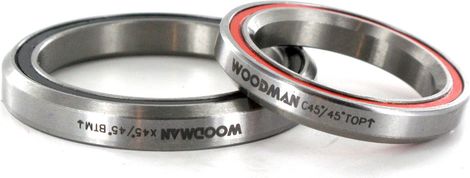 WOODMAN Headset 1''1/8-1.5'' Inset Tapered 45x45° ''Campy'' type