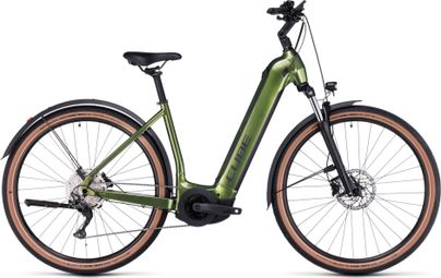 Refurbished Product - Cube Nuride Hybrid Pro 625 Allroad Easy Entry Shimano Deore 10V 625 Wh 29'' Green Shinymoss 2023 Electric Bicycle